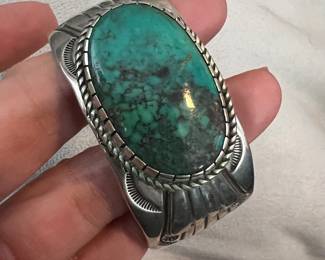 Able Arthur Sterling Turquoise Cuff Bracelet