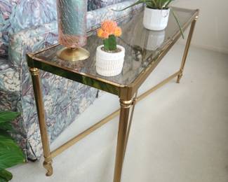 Brass sofa table