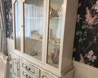 Vintage French Country china hutch