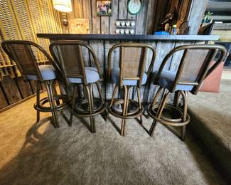 Qty 4 swivel barstools