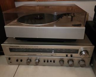 Realistic Lab-90 record player 
Realistic STA-204 Stereo Receiver 