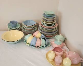 Lu-Ray Pastels dishes made in U.S.A.