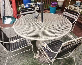 Patio metal table and chairs