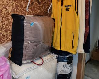 Clothes and blankets 