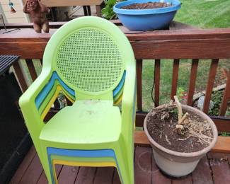 Plastic bright chairs