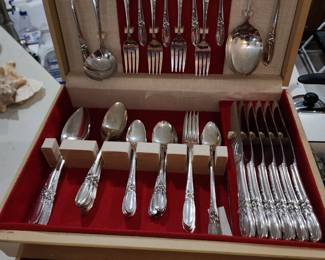 Community White Orchid silverware 