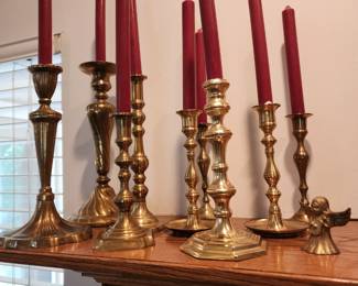 Brass candle holders