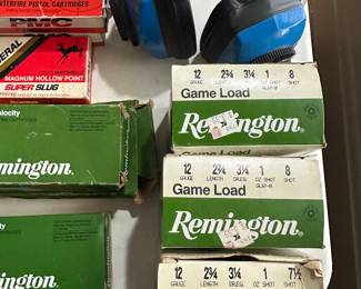 Here is a collection of gun supplies and ammo! Magazines, Gun Cleaning Kits, Holsters, Bullets of different calibers, shells, etc... THESE ARE NOT ON THE PREMISES AND WILL BE REMOVED EACH NIGHT OF THE SALE! THERE ARE NO FIREARMS OF ANY KIND AT THIS SALE!