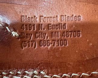Three FANTASTIC Hand Made Black Forrest Blade Knives! All with original sheaths! Made in Bay City Michigan!