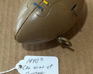 A SWEET 1940's Hand Held Musical Football! Plays the Norte Dame Fight Song! WORKS!  Terrific condition!