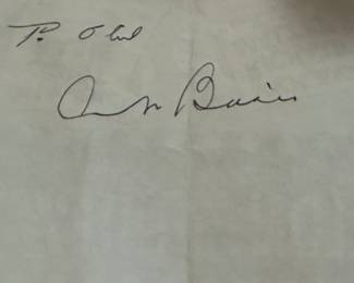 This is a 5x7 advertisement for the Blue Not Jazz Club in Chicago! That itself is cool, advertising Count Basie! BUT - it is AUTOGRAPHED BY HIM TOO! IN EXCELLENT VINTAGE CONDITION!