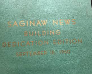 Another RARE Saginaw History find! This is a bound book of the Saginaw News Building Dedication in September of 1960! In NEAR MINT condition! This 65 year old book will make a great addition to ANY Saginaw Collector collection.