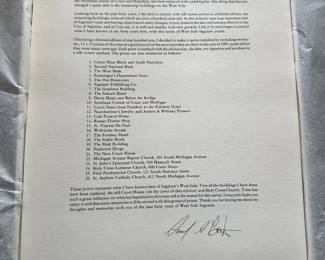 This is a FANTASTIC set of the Samuel Carter Saginaw Prints! I have had dozens of these as singles, but NEVER the complete set, with table of contents and ALL prints. ALSO this comes in the original box. Each print is signed and numbered by the artist. A TRULY great find!