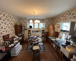The each room of then house is now displayed, researched and priced! The dining room of the house is packed with treasures for your perusal! Each room is displayed for you to get the best possible look at our clients family items!