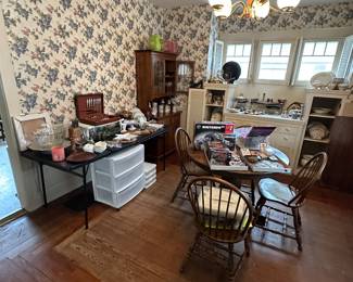The each room of then house is now displayed, researched and priced! The dining room of the house is packed with treasures for your perusal! Each room is displayed for you to get the best possible look at our clients family items!