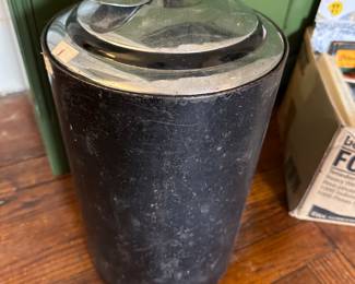 A fantastic Vintage Wall Mount Cylinder Wall Safe! Complete with original key! WORKS!