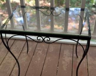 Wrought iron end table