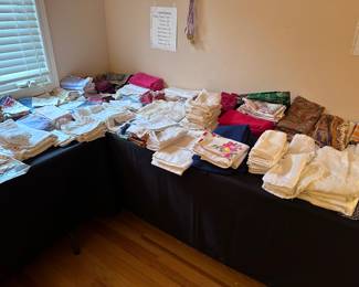 Large selection of linen