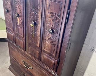 Wooden wardrobe armoire