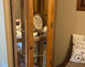 Corner curio cabinet