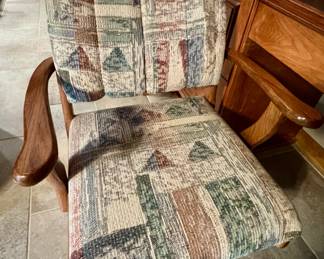 Upholstered swivel desk chair