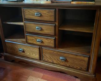 Wood entertainment center