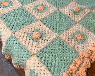 Hand knit crib blanket