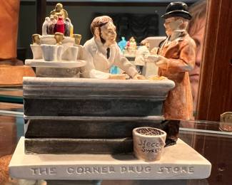 P.W. Baston Accents "The Corner Drug Store" figurine