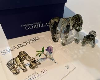 Swarovski Crystal Endangered Wildlife Gorillas