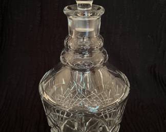 Cut crystal wine decanter