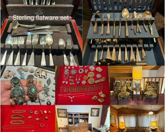 TWO STERLING FLATWARE SETS