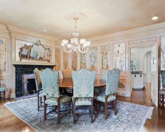 Gorgeous custom built mahogany round dining table (seats 12)