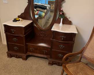 Antique dresser with marble tops