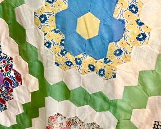 Grandmother's garden quilt.