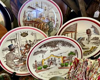 VERNON KILNS PLATES INCLUDING THE ALAMO.