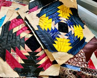 quilt squares.  Tons of sewing and quilting supplies and material.