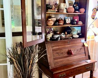ANTIQUE EASTLAKE SECRETARY HUTCH.