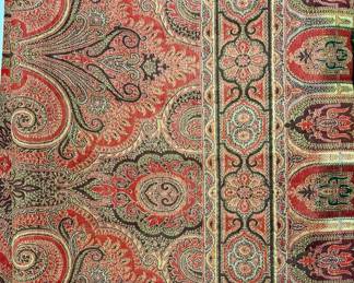 ANTIQUE ENGLISH PAISLEY SCARF.  AMAZING!  C1840S.