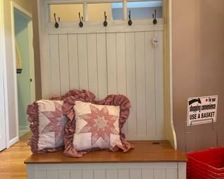 Entryway bench coat rack