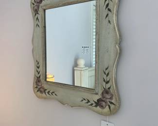 Distressed Floral Mirror 