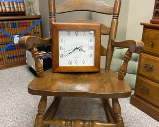 Wall Clock Cabinet , Wood Rocking Chair 
