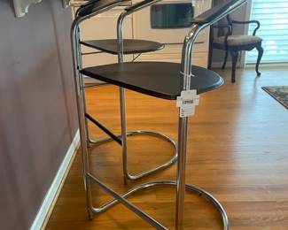 Pair of Arrben Italian Leather Bar Stools 