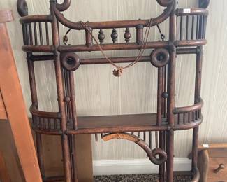 Oak and Ball Wall Shelf 