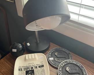 Moon Landing Ashtray, Central Foundry Pontiac Last Iron Poured 