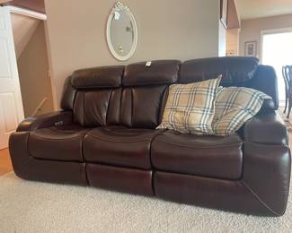 Power reclining sofa, Decorative Wall Mirror 