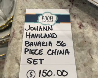 Johann Haviland Bavaria 56 Piece China Set