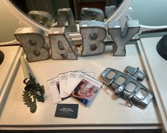Candle Stick Holders, Framed Air Force Plane Photos 