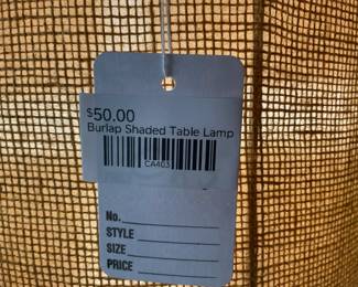 Burlap Shaded Table Lamp 