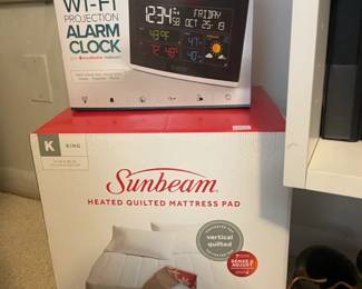 Sunbeam Heated Quilted Mattress Pad , WiFi Alarm Clock 