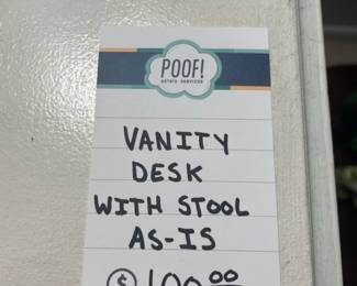 Vanity Desk with Stool 